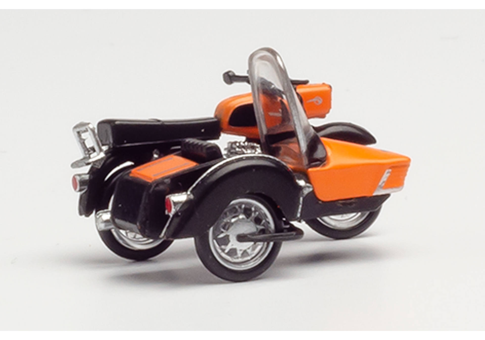 MZ 250 mit Beiwagen, orange