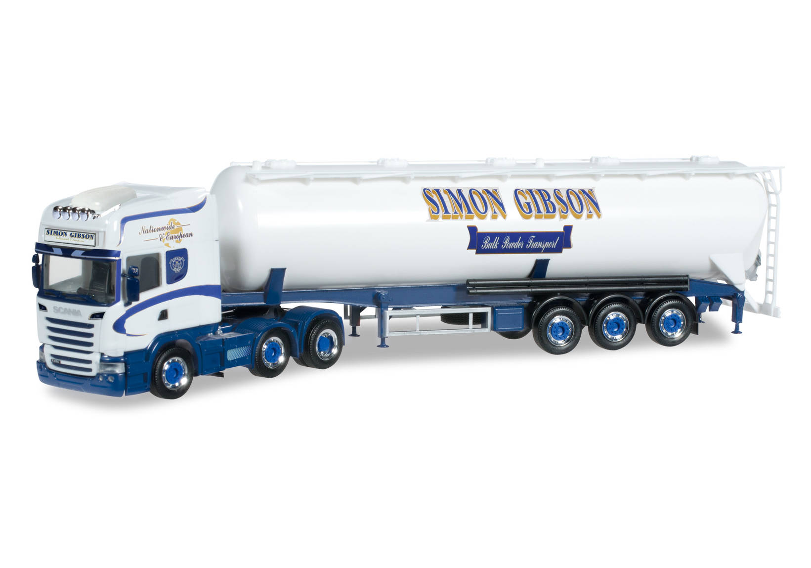 Scania R 2013 Topline 6x2 Silo-Sattelzug "Simon Gibson" (GB)