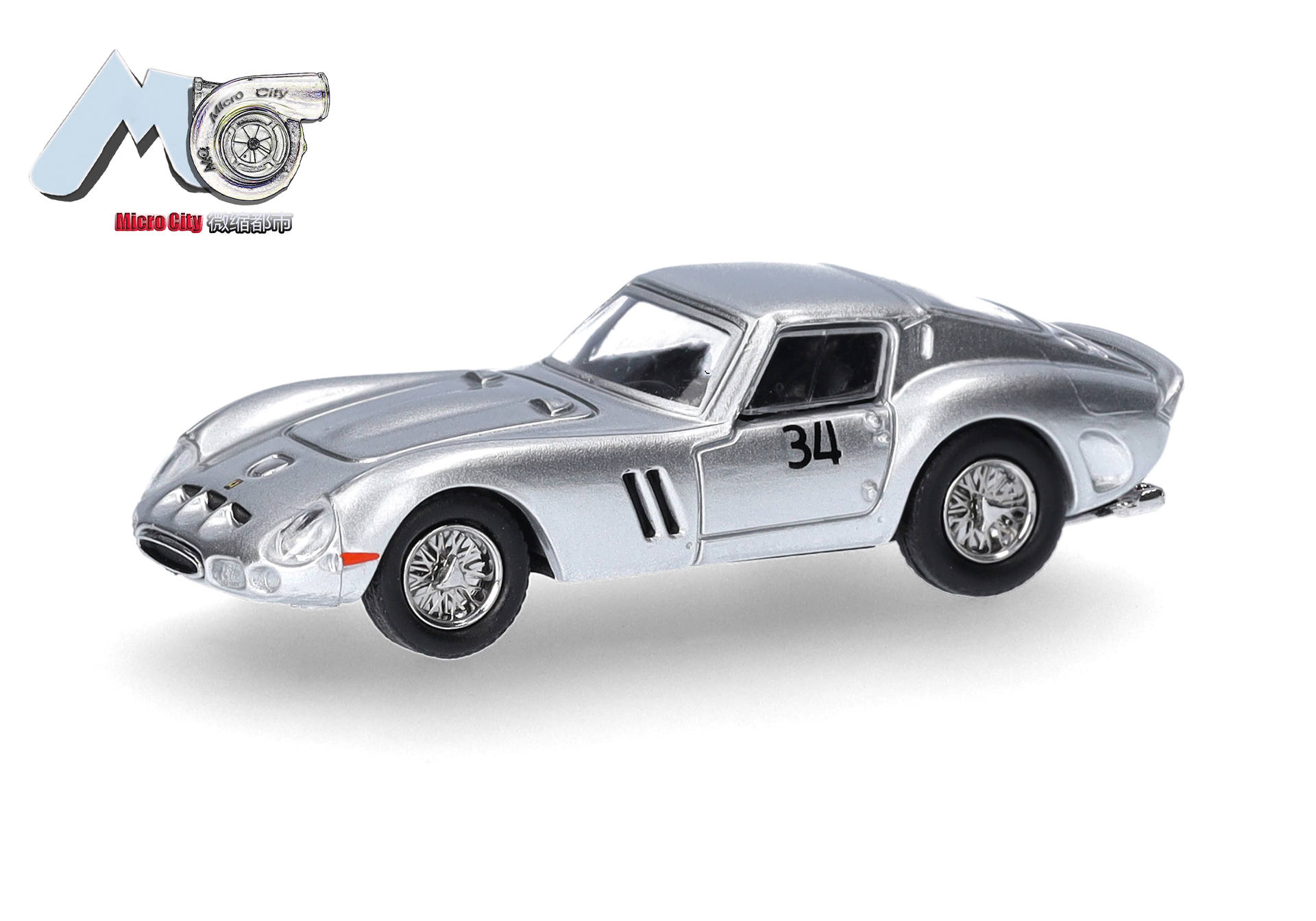 Modellauto, Silbernes Auto, Rennwagen, Diecast, Sportcoupé, spielzeugauto, metallisch-silbern, sportwagen, nummer-34, miniatur