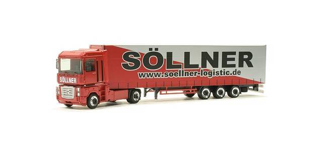 Renault Magnum jumbo curtain canvas semitrailer "Soellner"