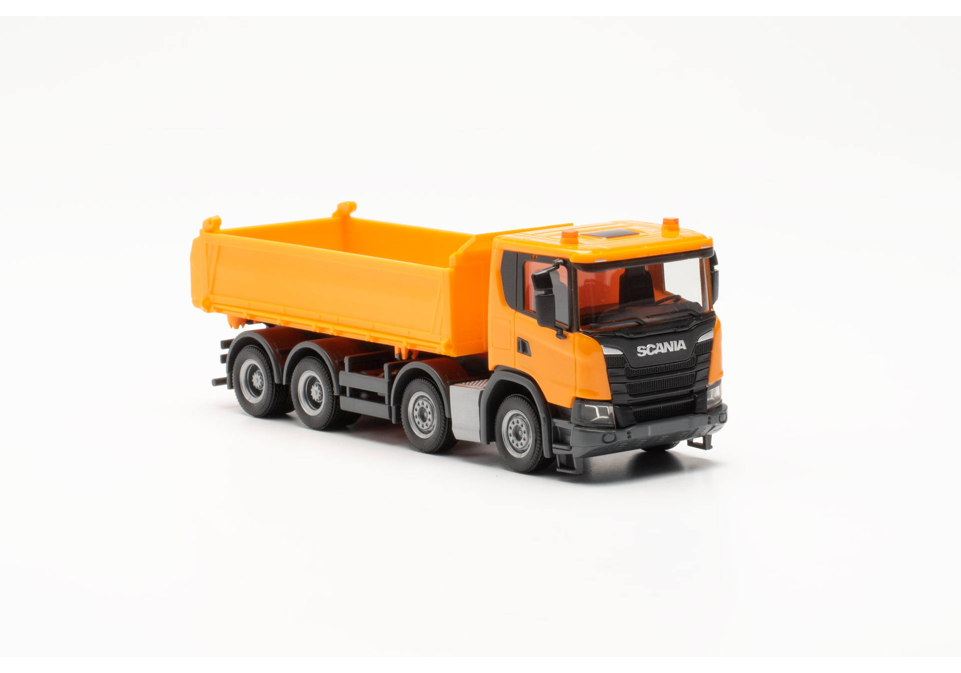 Scania XT17 Meiler 4-achsiger Dreiseitenkipper, orange