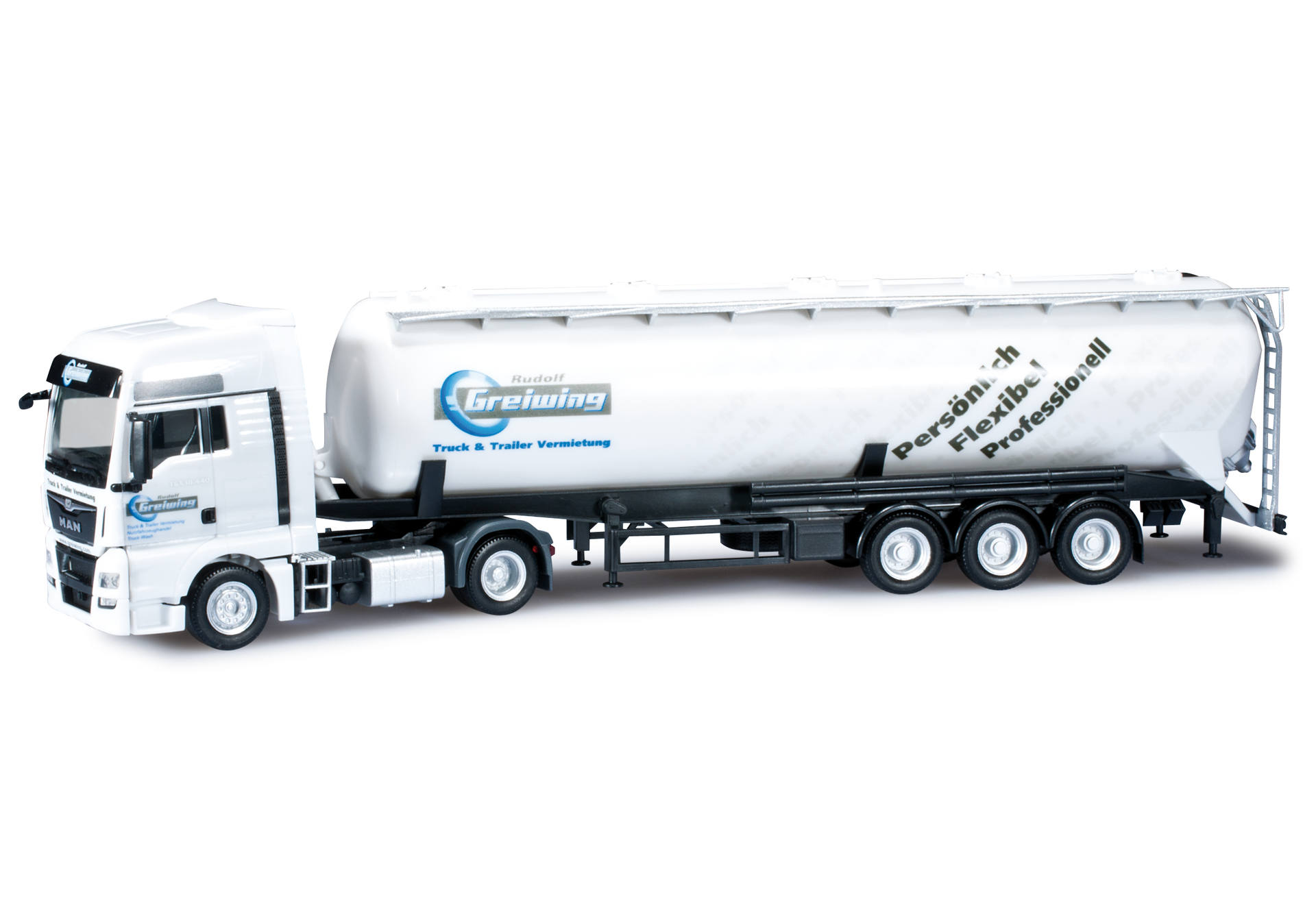 MAN TGX XXL silo semitrailer "Rudolf Greiwing"