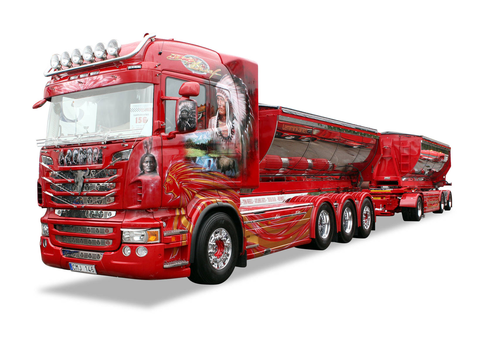 Scania R 8x4 dump trailer "Gahne Akeri"