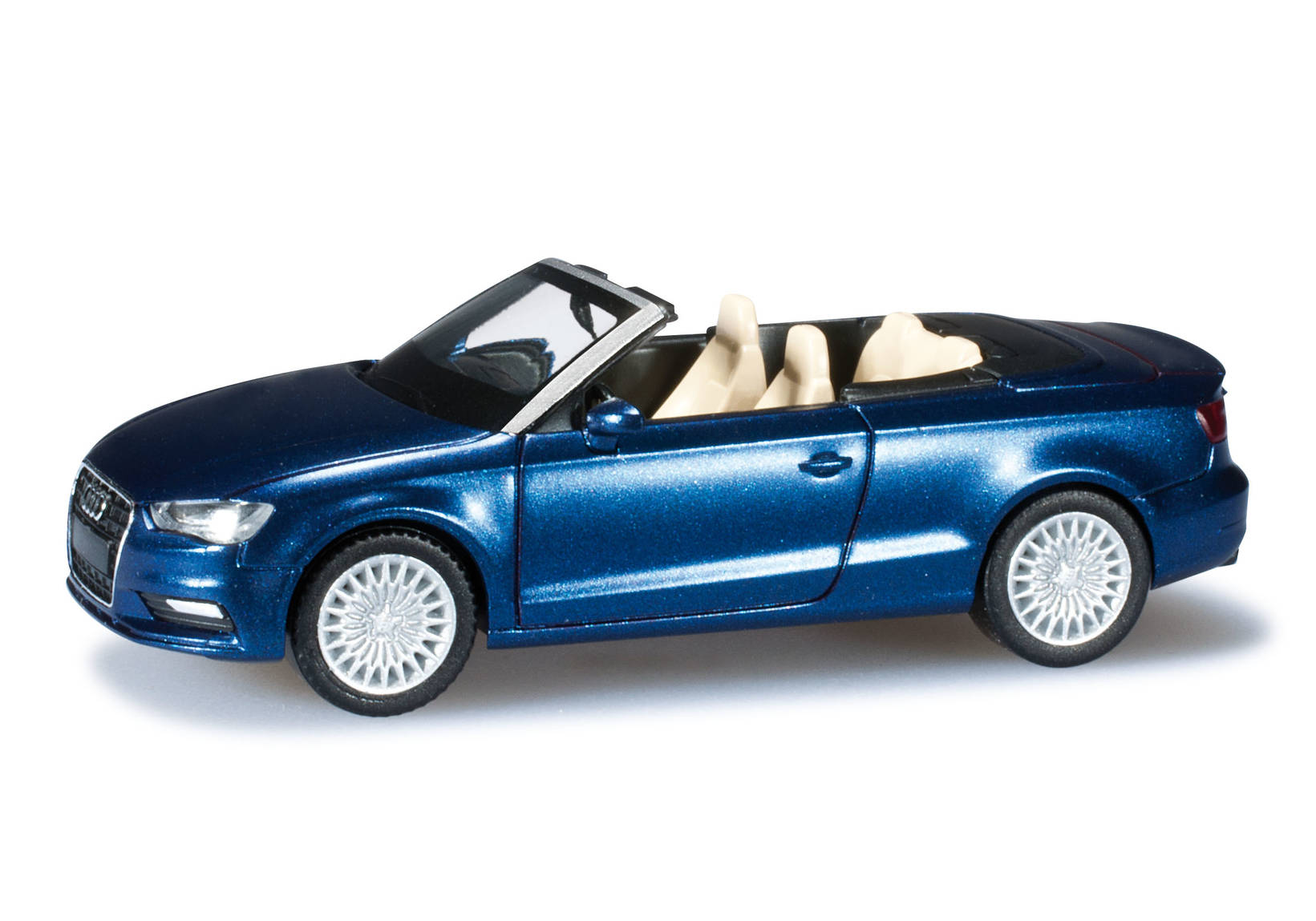 Audi A3 convertible, scuba-blue with pearl effect