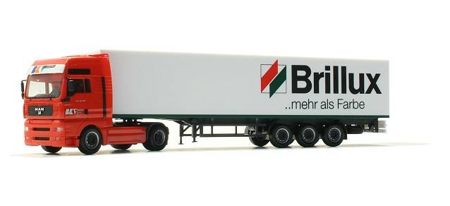 MAN TGA XXL euro box semitrailer "Brillux"