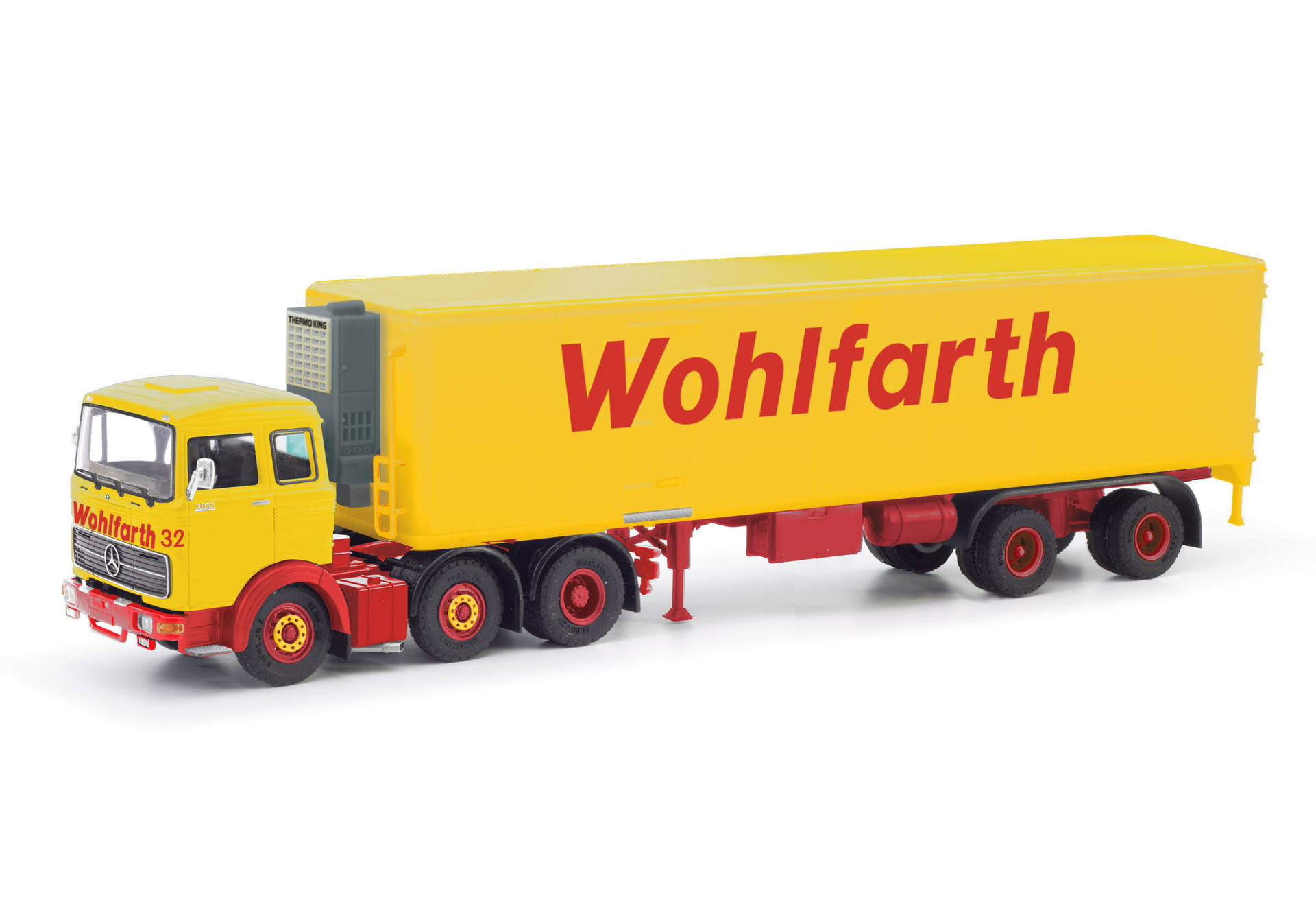 Mercedes-Benz LPS 2032 refrigerated box semitrailer truck "Wohlfarth"