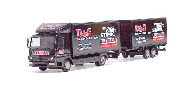 Mercedes-Benz Atego box tarp trailer "Fulda"