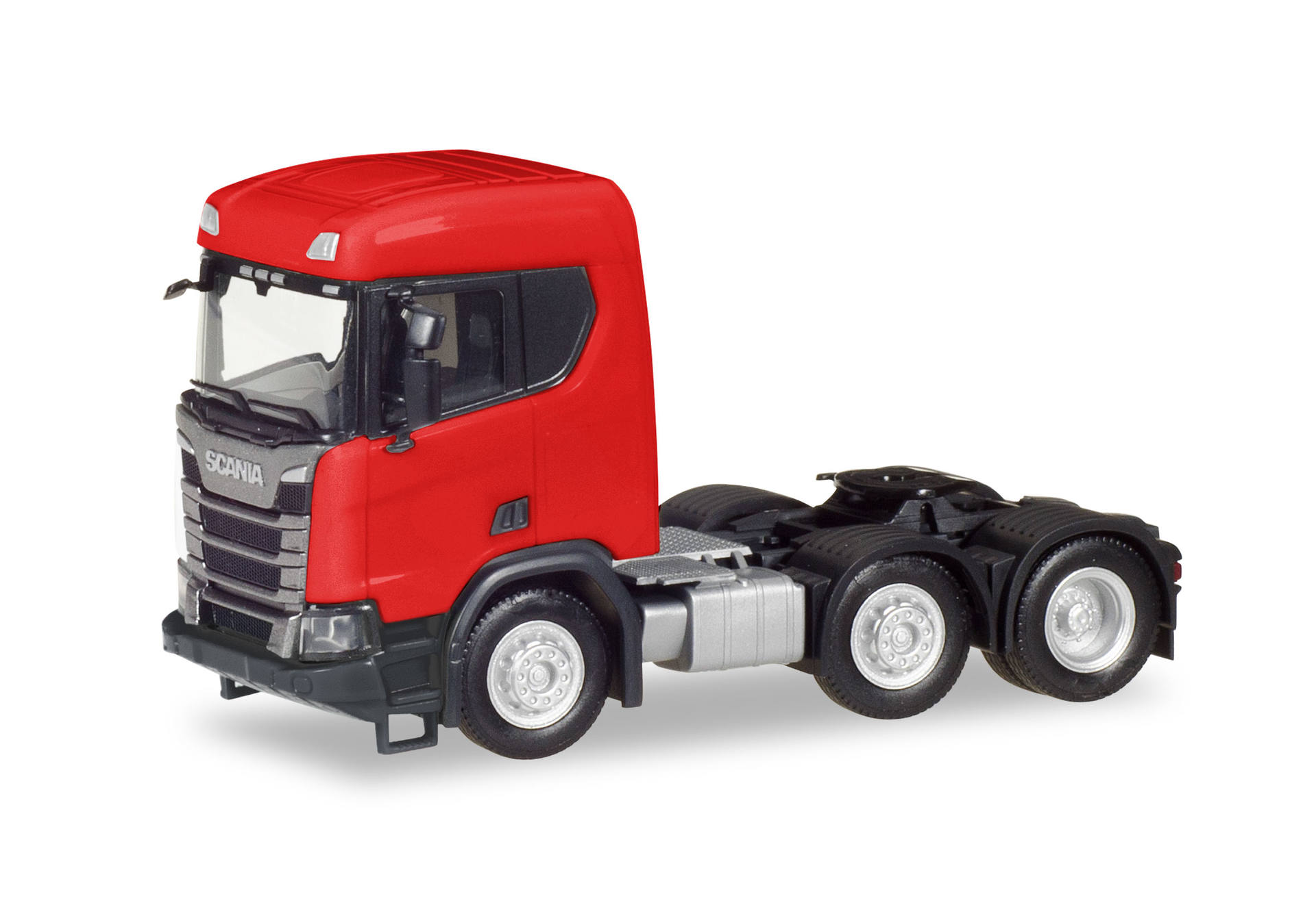 Scania CR XT flat Roof construction semitrailer 3-axles, red