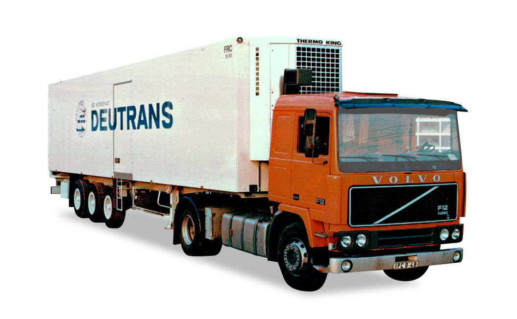 Volvo F12 refrigerated semitrailer "Deutrans"