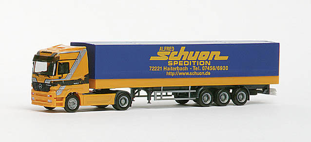 Mercedes-Benz Actros LH canvas semitrailer "Schuon"