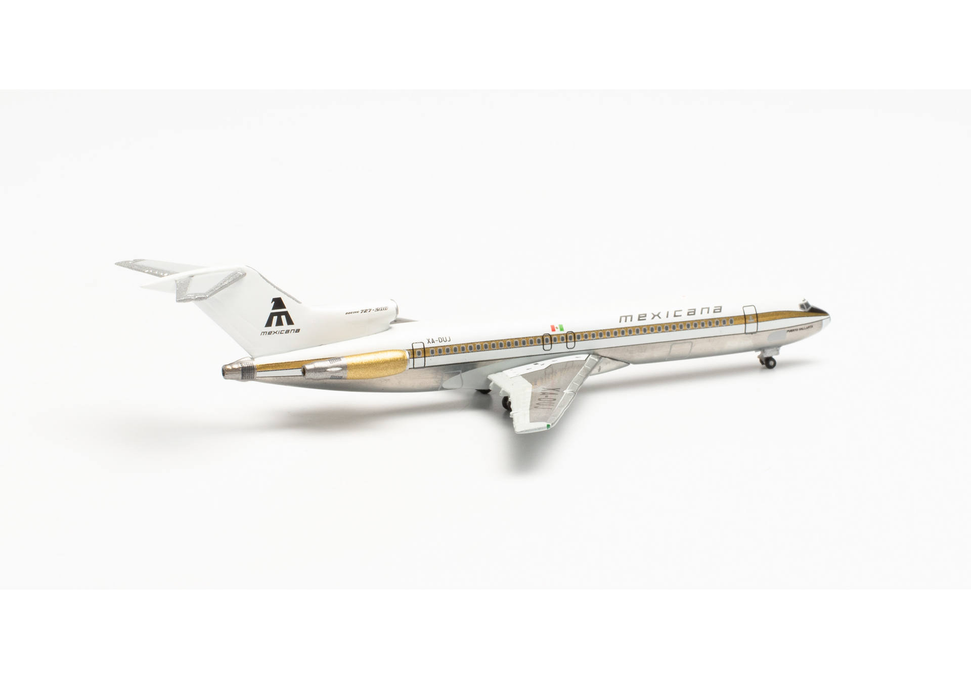 Mexicana de Aviación Boeing 727-200 - Centenary Series - “Golden Aztec” livery – XA-DUJ “Puerto Vallarta”