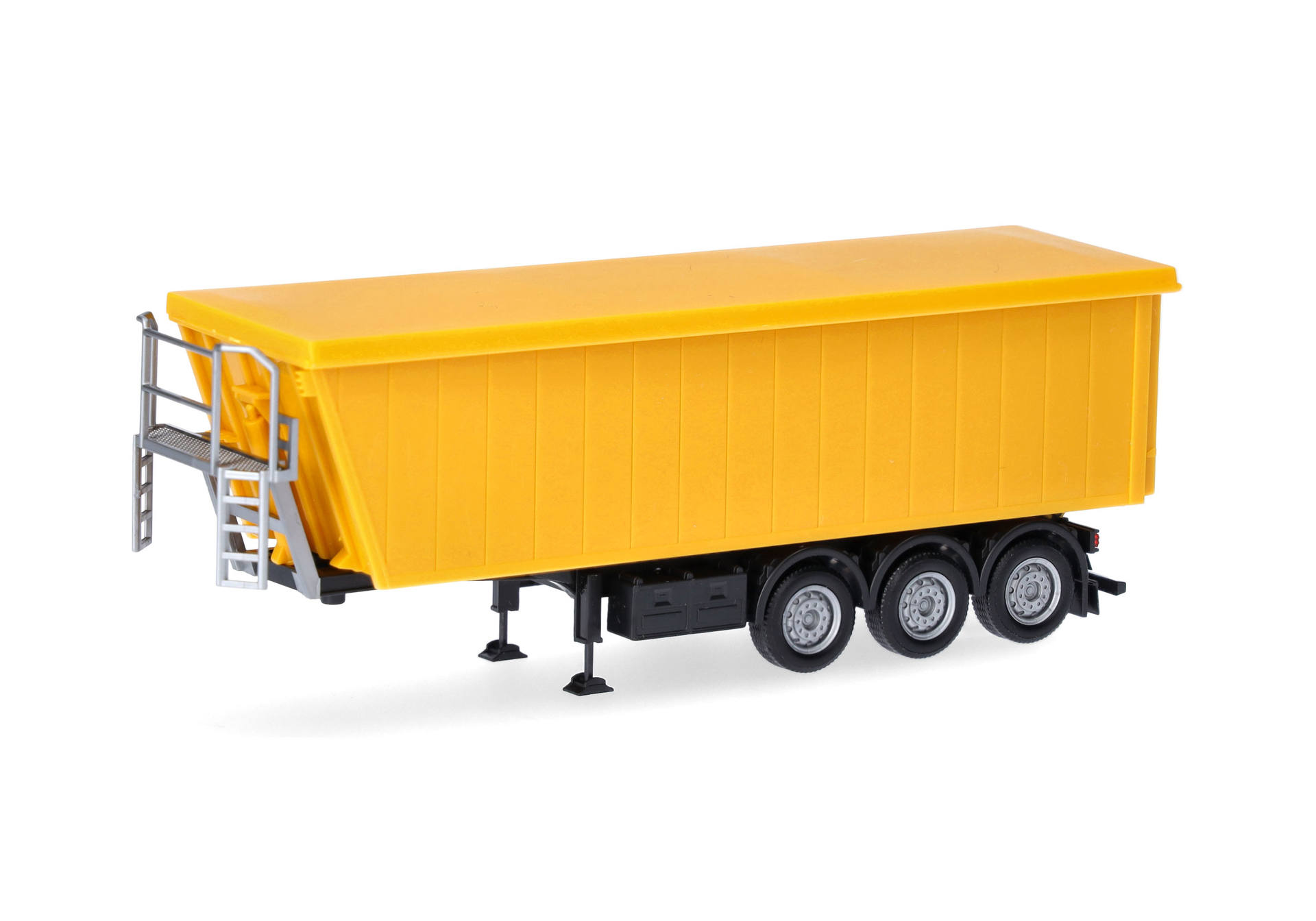 Stöffelliner dump semitrailer 3axles, broom yellow