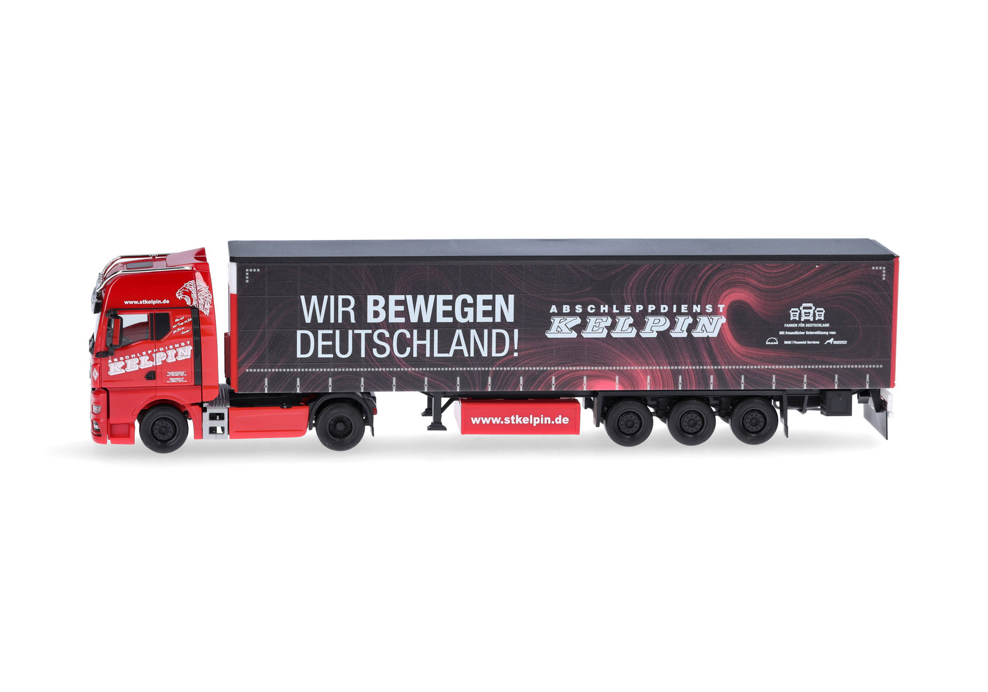 MAN TGX GX Gardinenplanen-Sattelzug "KELPIN/Wir bewegen Deutschland" (Sachsen/Geilsdorf)