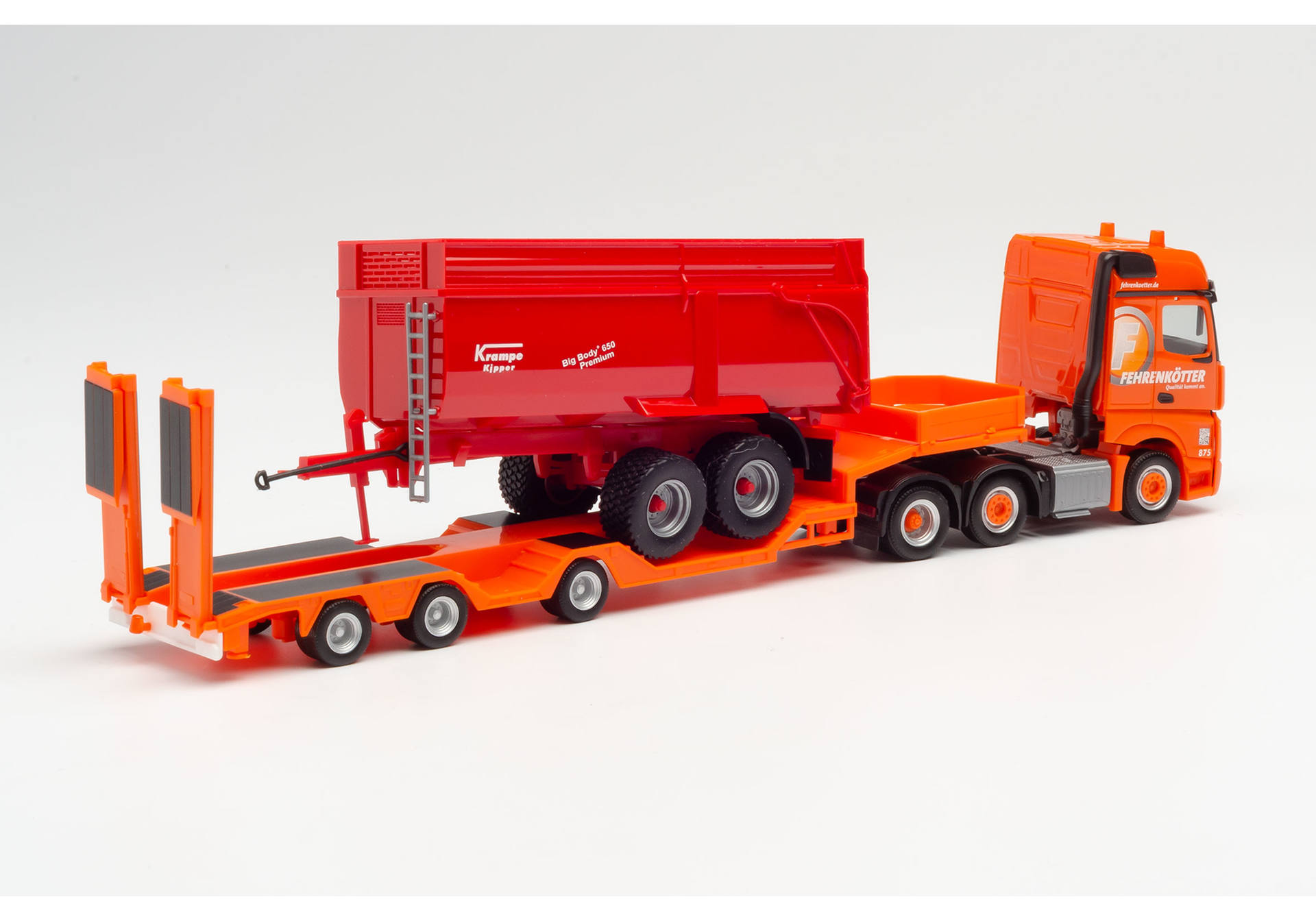 Mercedes-Benz Actros Bigspace `18 2.5 6x2 Semitieflader mit Radmulden mit Krampe Big Body "Fehrenkötter"