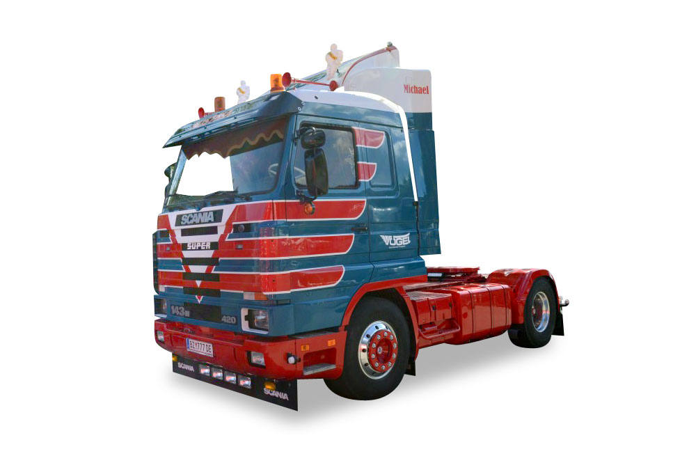 Scania 143 SL 4x2 Zugmaschine "Vögel"