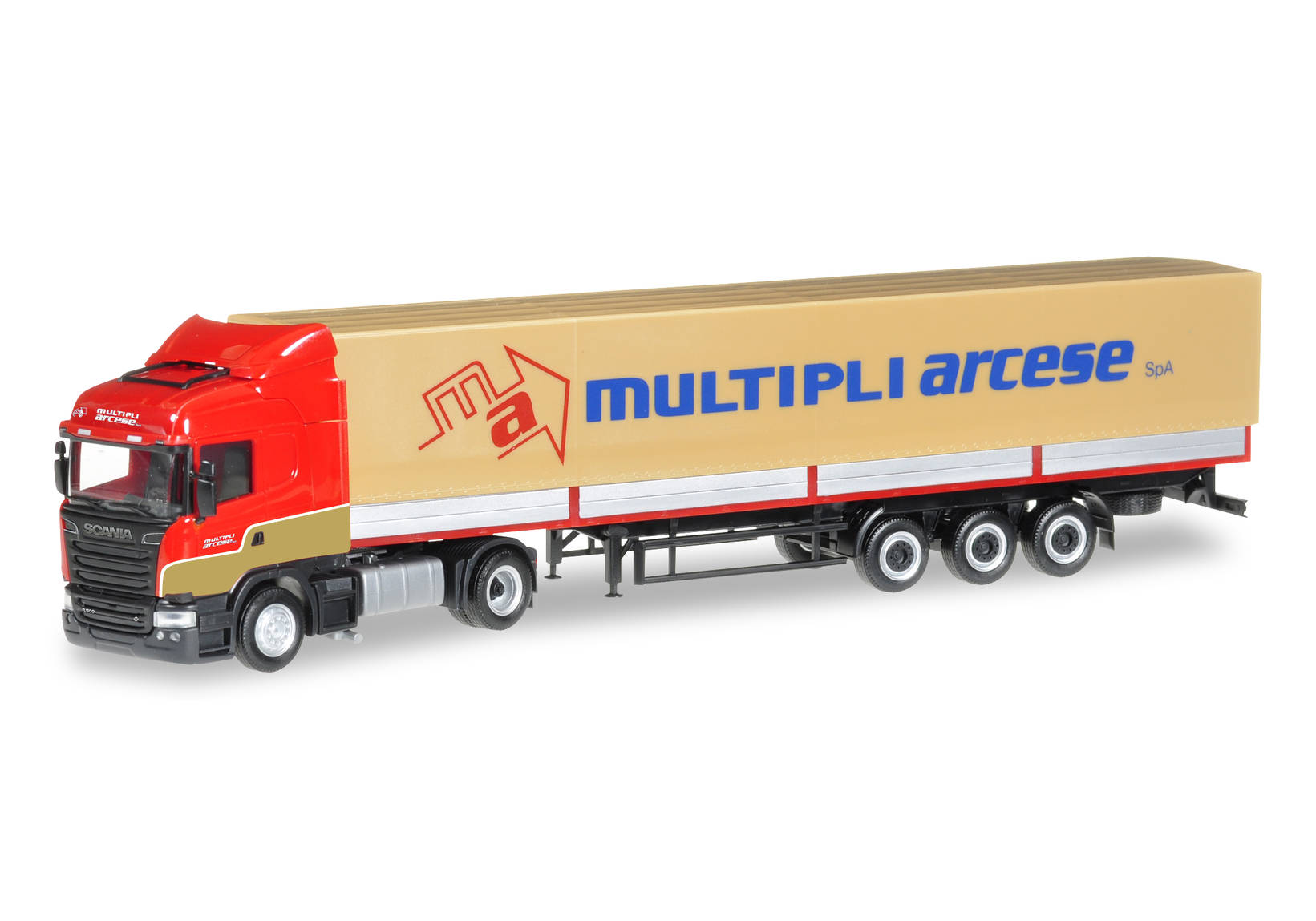 Scania R 2013 HL Planen-Sattelzug "Multipli Arcese" (I)