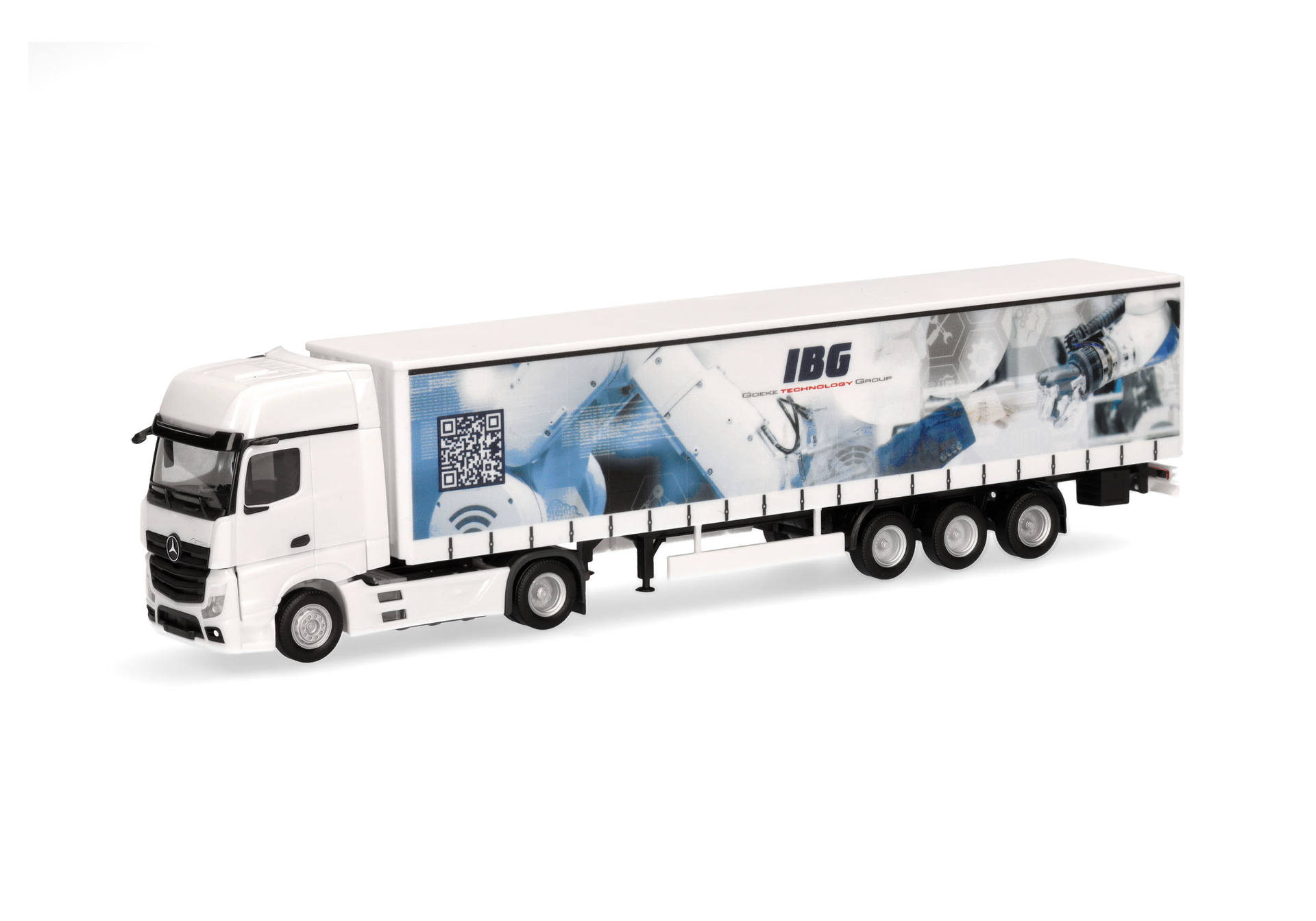 Mercedes-Benz Actros 18 Gigaspace curtain canvas semitrailer "IBG" (Express)