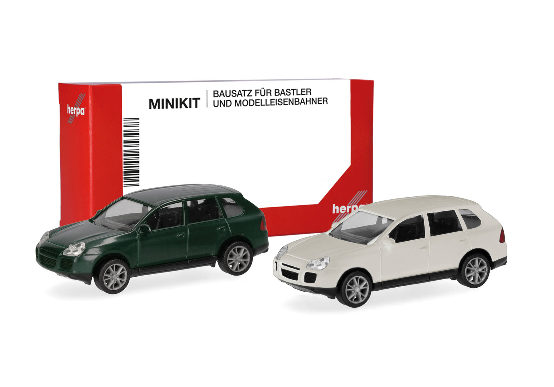 Herpa MiniKit: Porsche Cayenne Turbo, british racing green/sandweiß