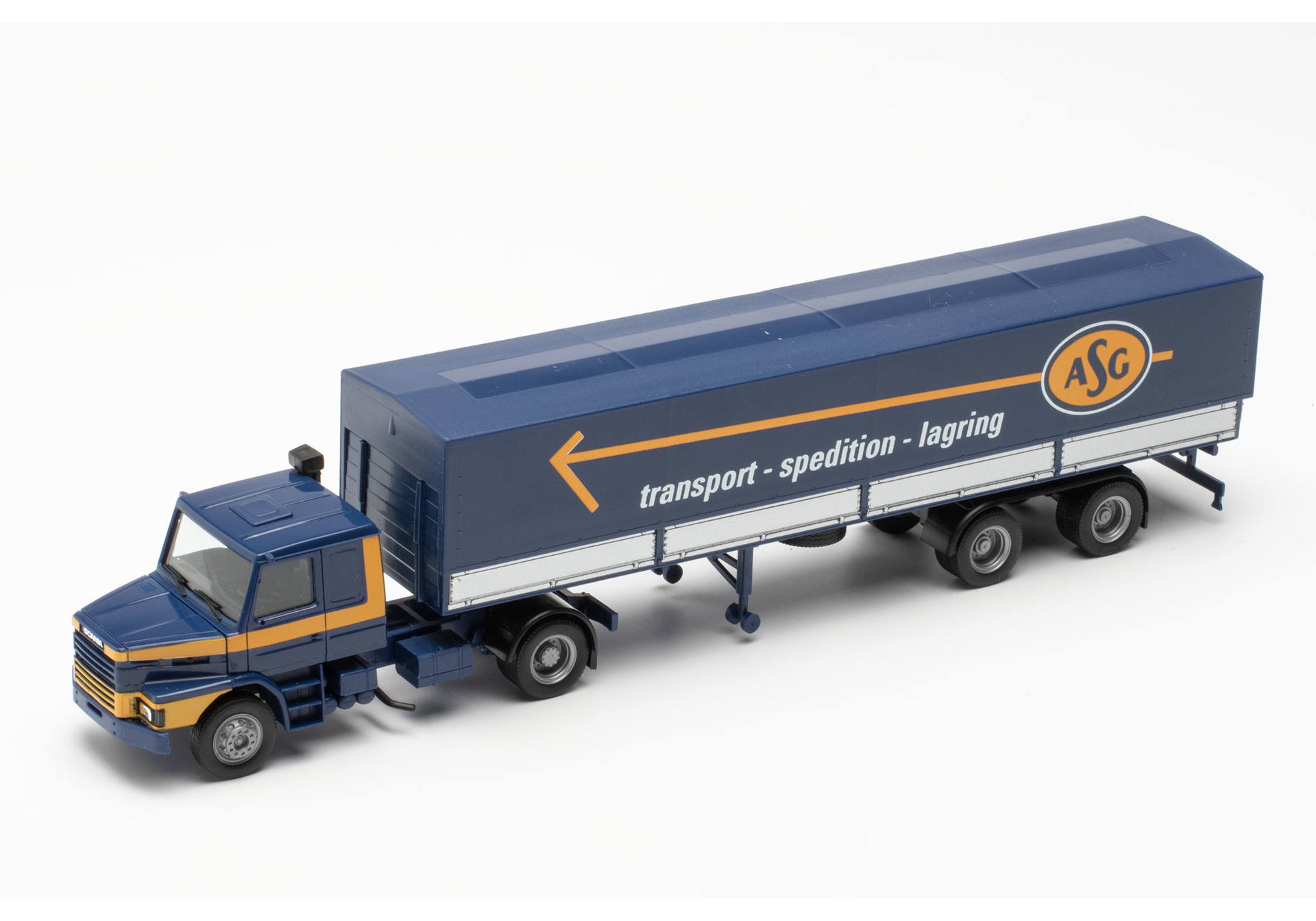 Scania Hauber Pritsche-/Planen-Sattelzug "ASG" (S)