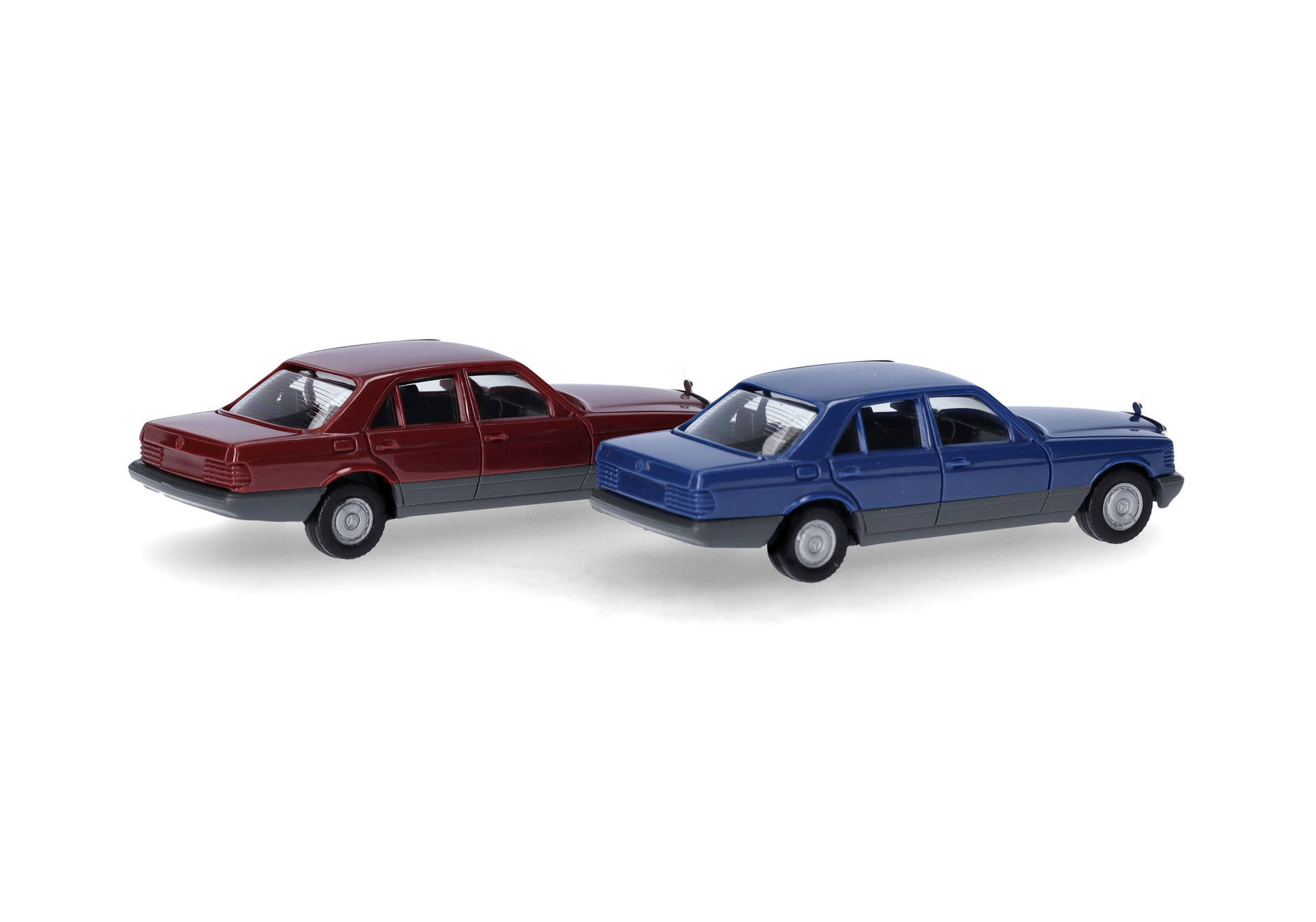 Herpa MiniKit: Mercedes-Benz S-class (W126), saphire blue and wine red, 2 pieces