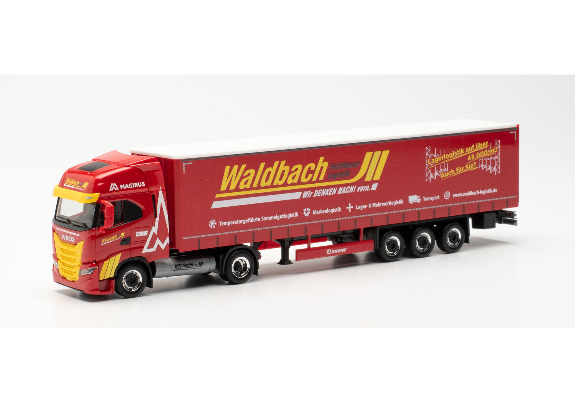 Iveco S-Way LNG Gardinenplanen-Sattelzug „Waldbach Logistik“