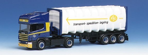 Scania 144 TL 30 Ft. Bulkcontainer saddle train 2A/3A