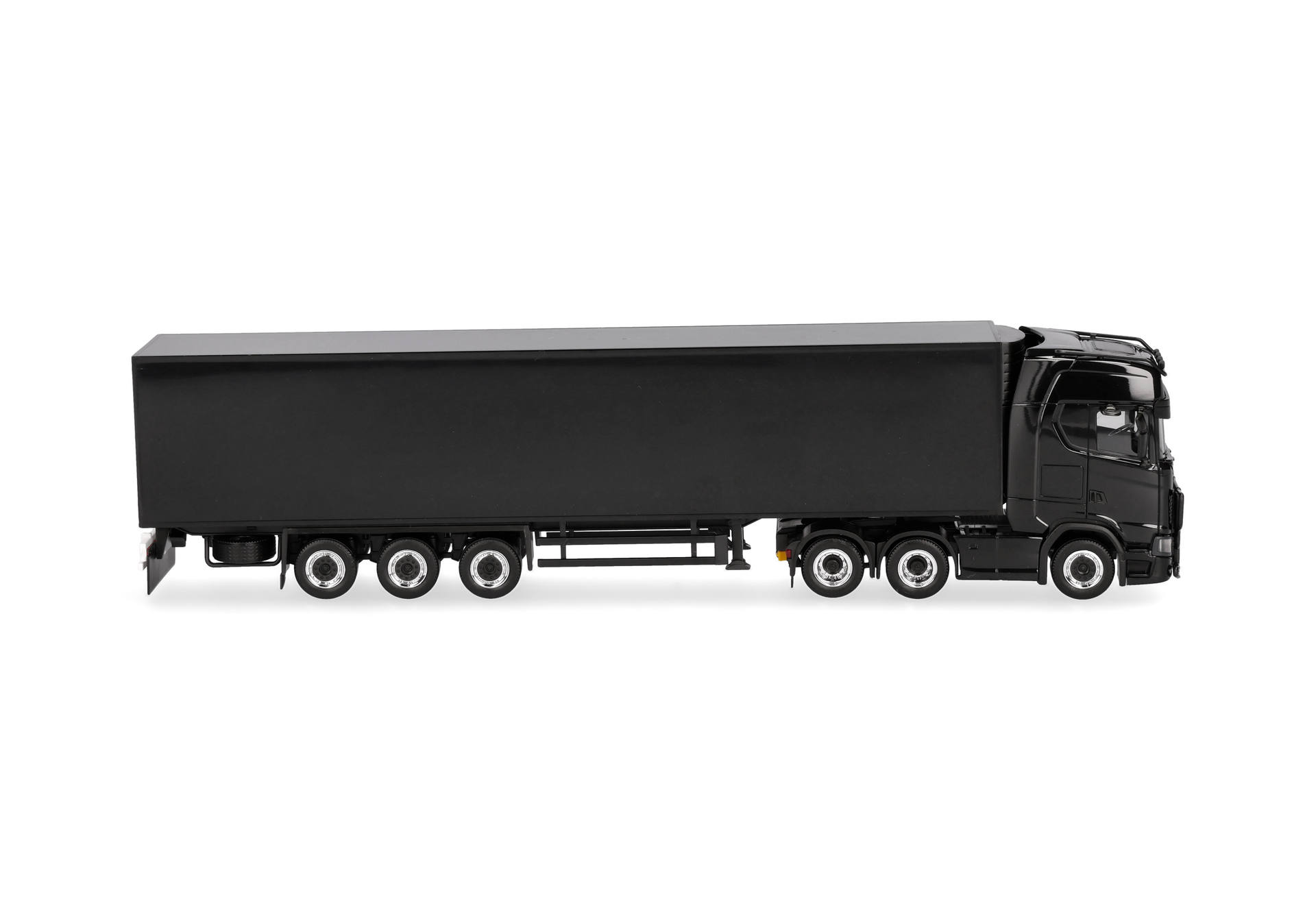Scania CS 20 high roof refrigerated box semitrailer truck, black