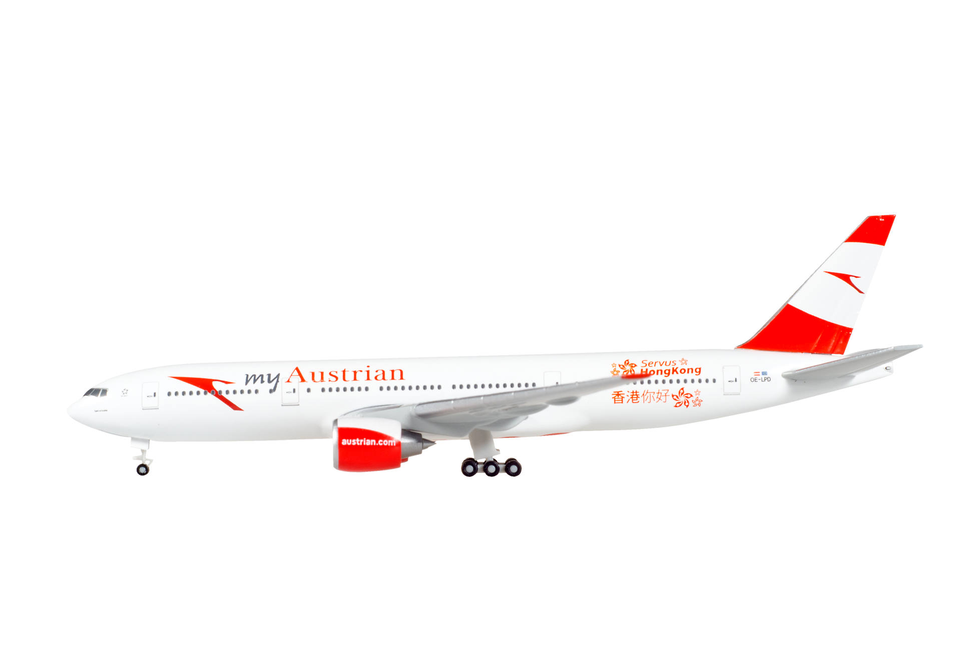 Austrian Airlines Boeing 777-200 "Servus Hong Kong" - OE-LPD