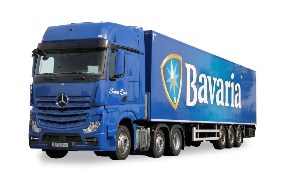 Mercedes-Benz Actros Gigaspace box semitrailer "Bavaria / Simon Loos"
