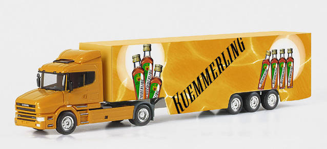 Scania conventional box semitrailer "Kuemmerling"