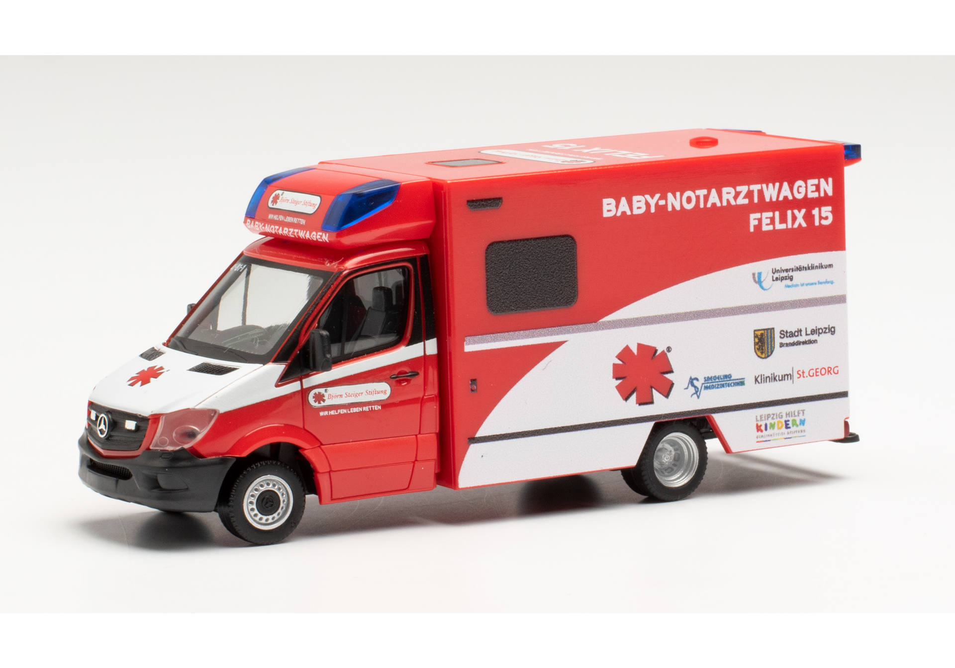 Mercedes-Benz Sprinter `13 Fahrtec RTW „Baby Notarzt Felix 15, Klinikum St. Georg Leipzig“