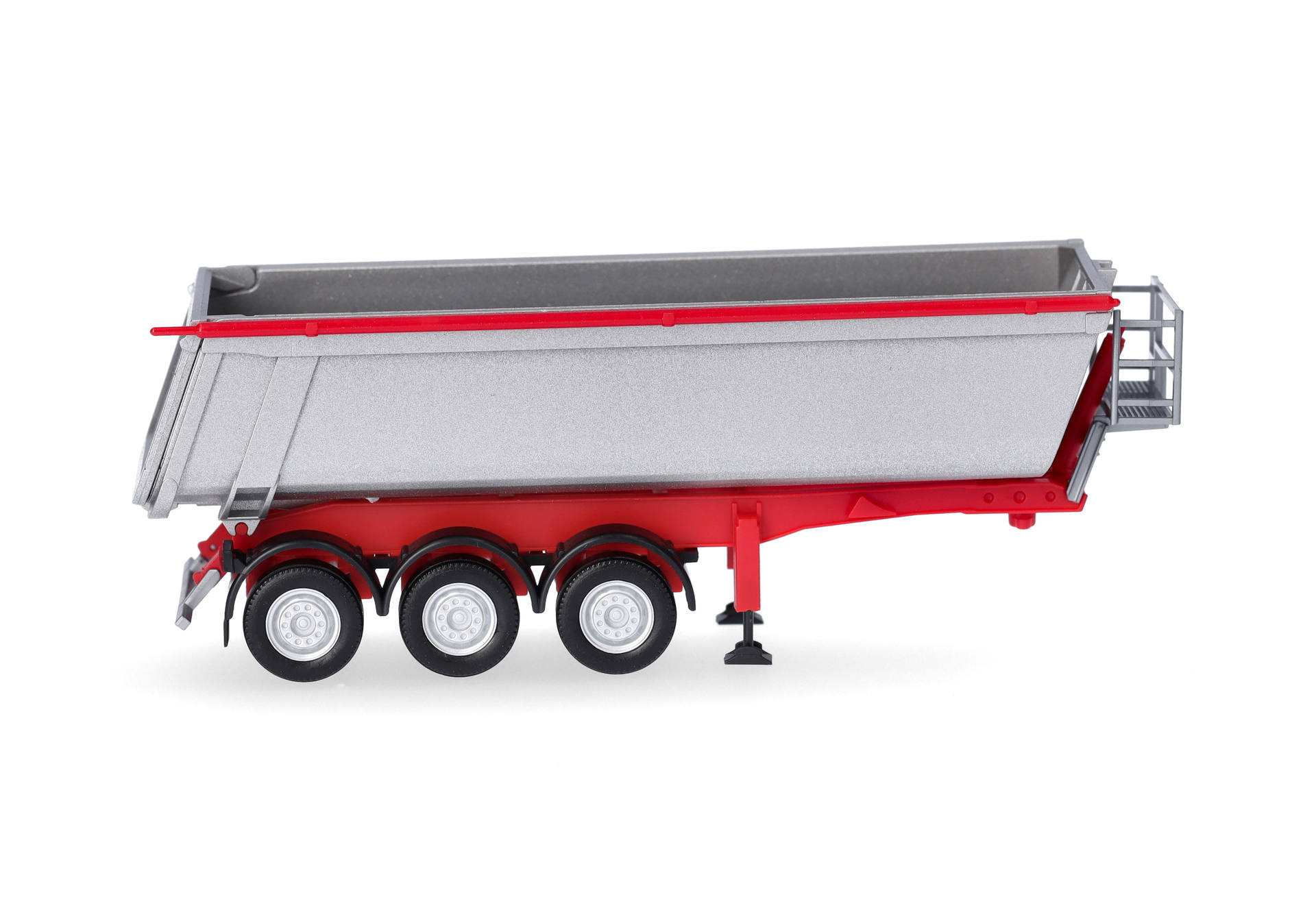 Schmitz Cargobull dump semitrailer with steel trough, silver metallic