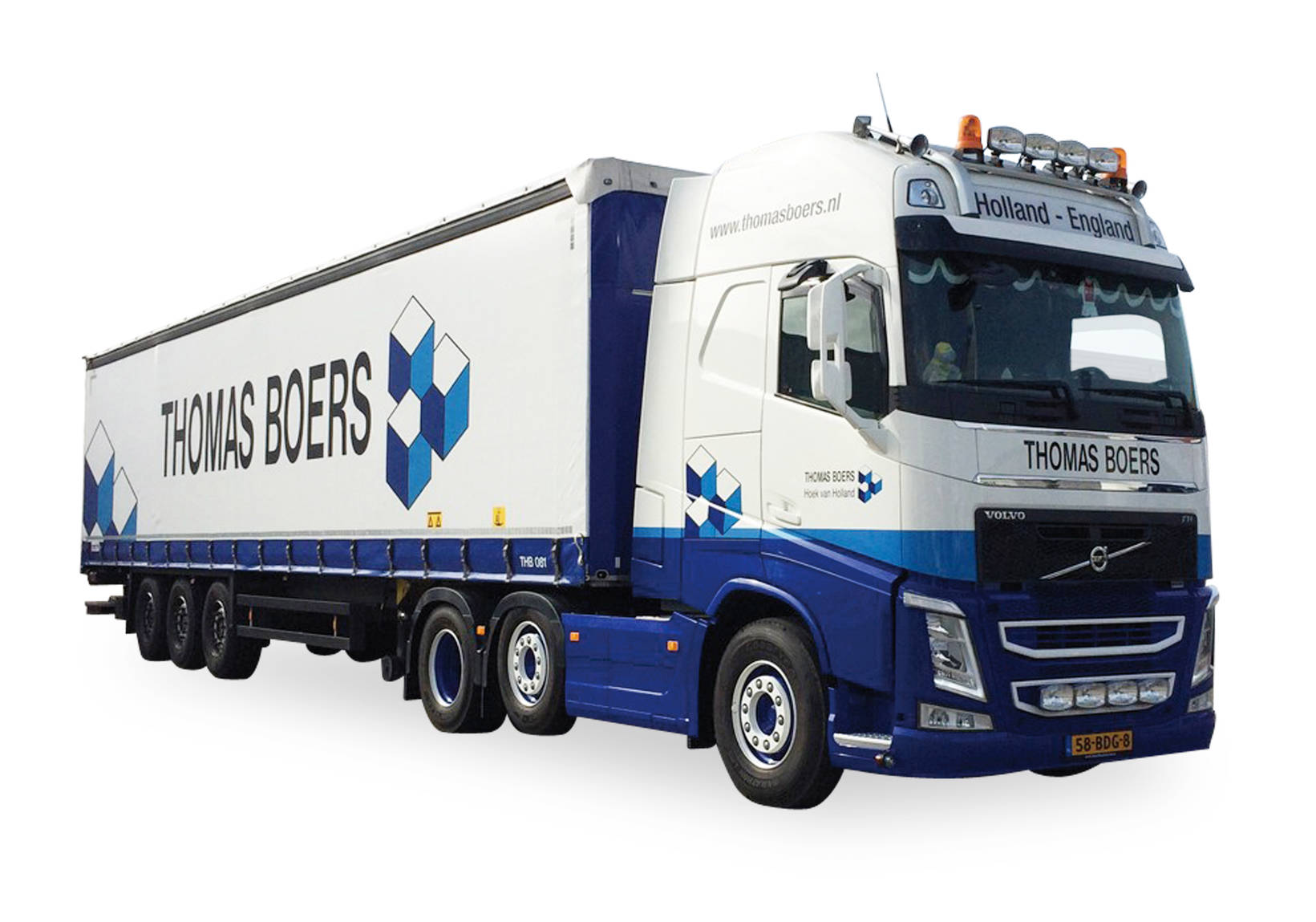 Volvo FH GL XL curtain canvas semitrailer "Thomas Boers"
