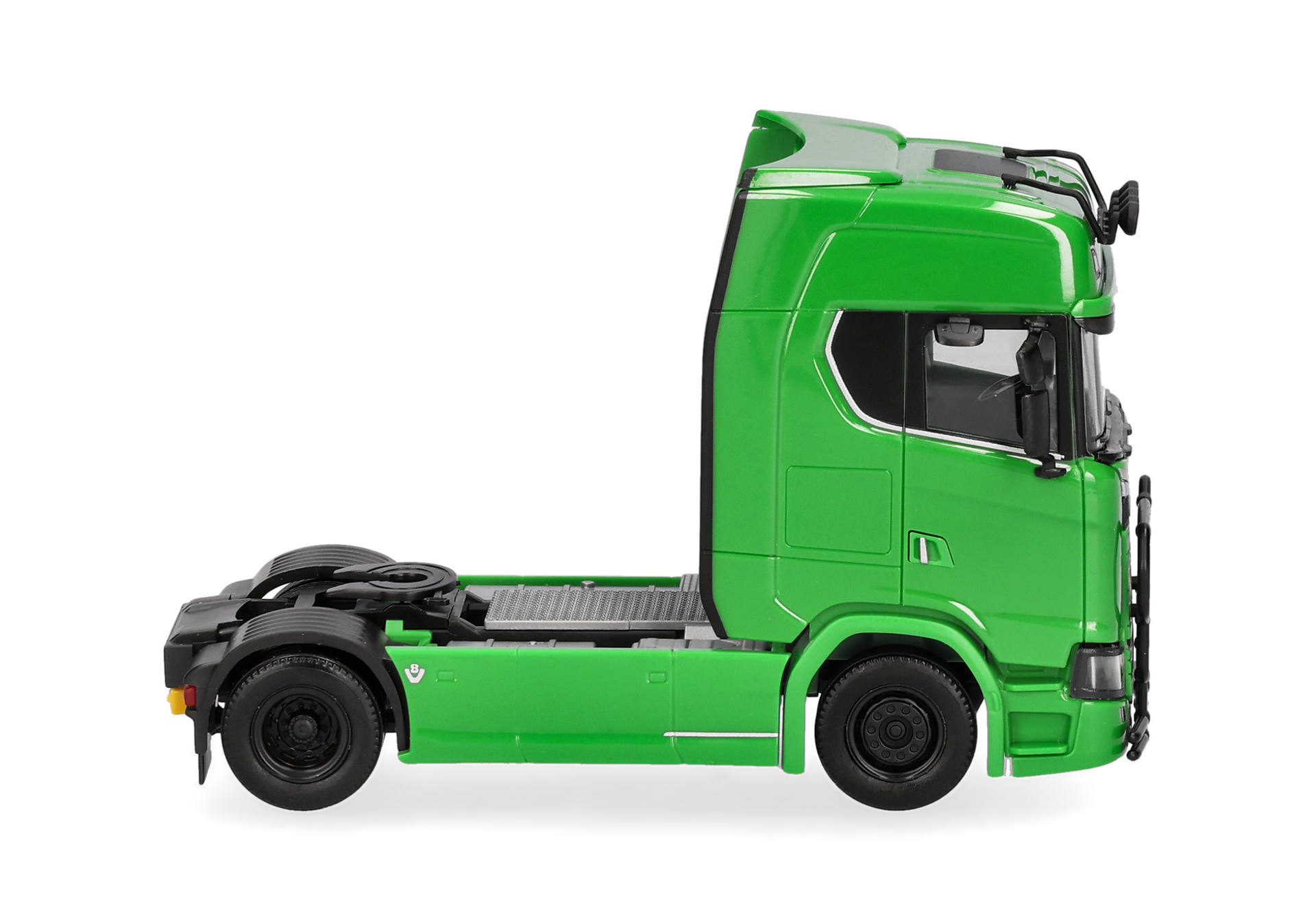 truck, tractor unit, green, semi-trailer chassis, cab only