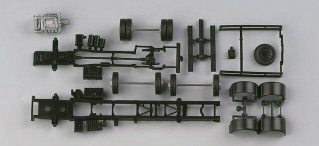 chassis for truck Mercedes-Benz Actros 3-axle with set of wheels (7,45m)Content: 2 pcs.