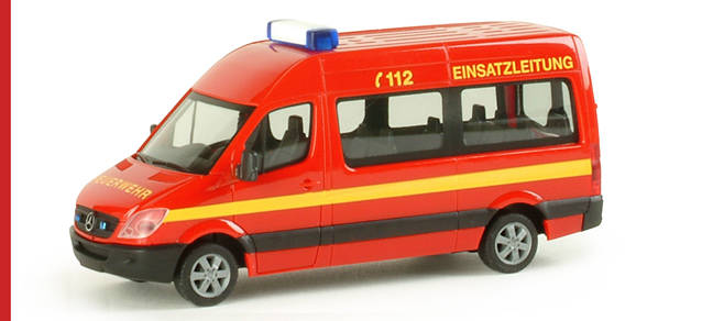 Herpa Mercedes Benz Sprinter Elw Fire Department