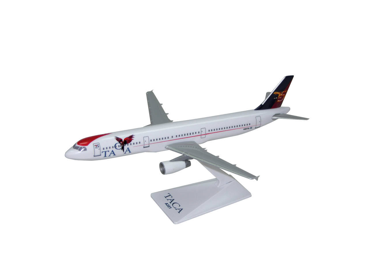 TACA Airbus A321"75th Anniversary". This item comes / came in Wooster branded packaging.