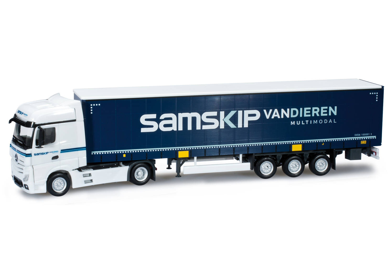 Mercedes-Benz Actros Bigspace curtain canvas semitrailer "Samskip" (NL)