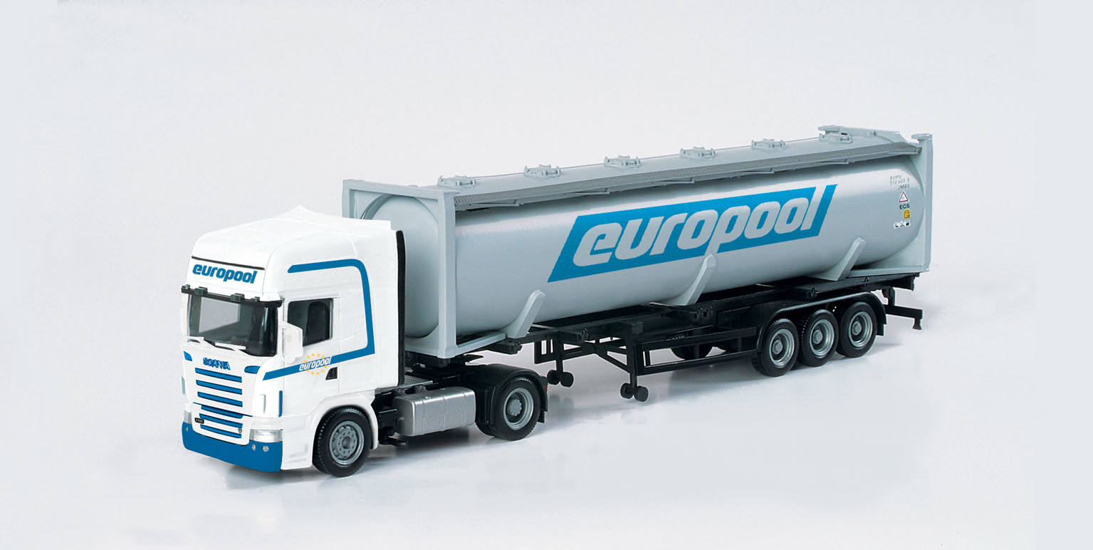 Scania R TL 40ft. silo container semitrailer "Europool"