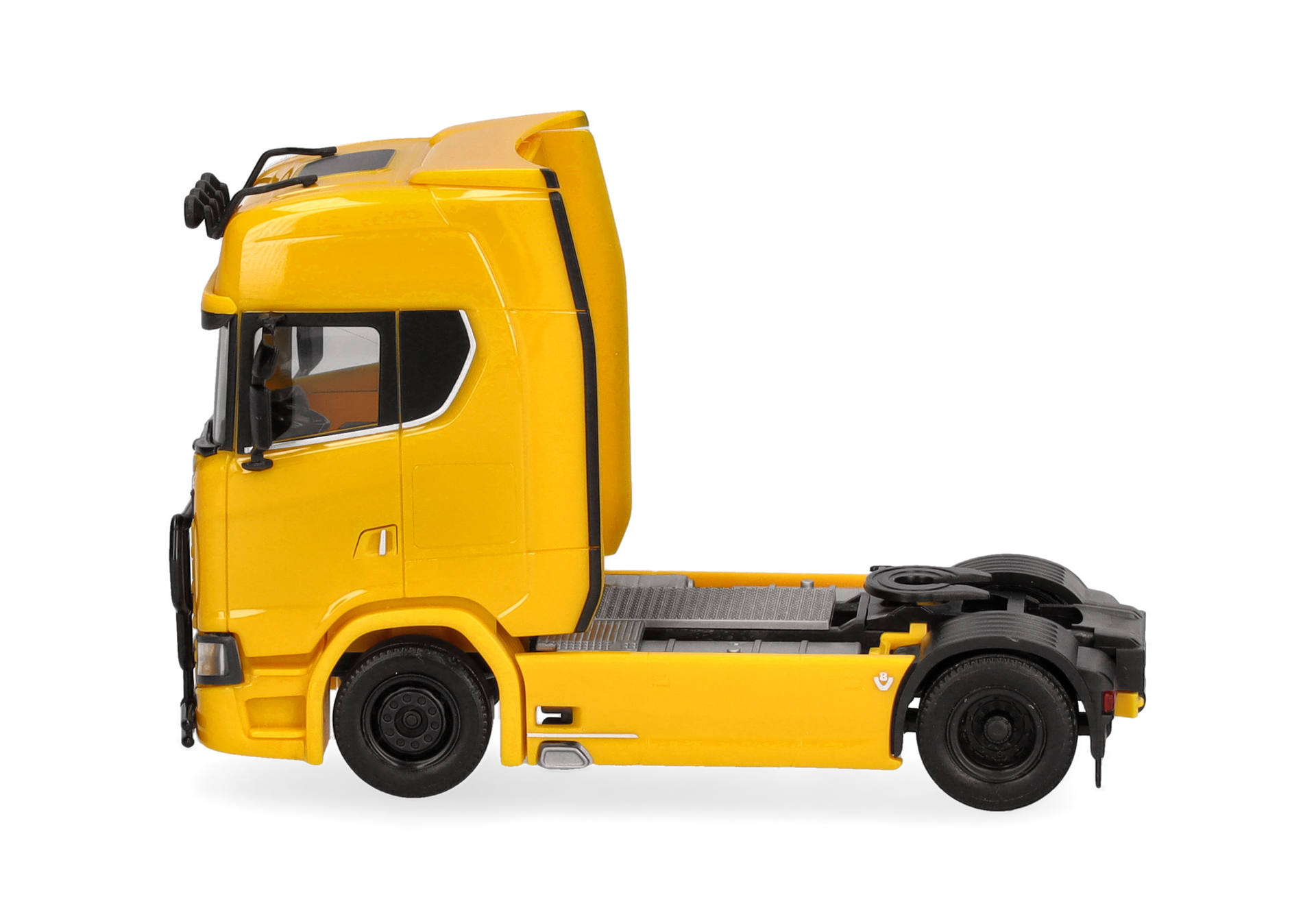 Scania CS 20 HD rigid tractor with light bar and bull bumper, 2axles, broom yellow