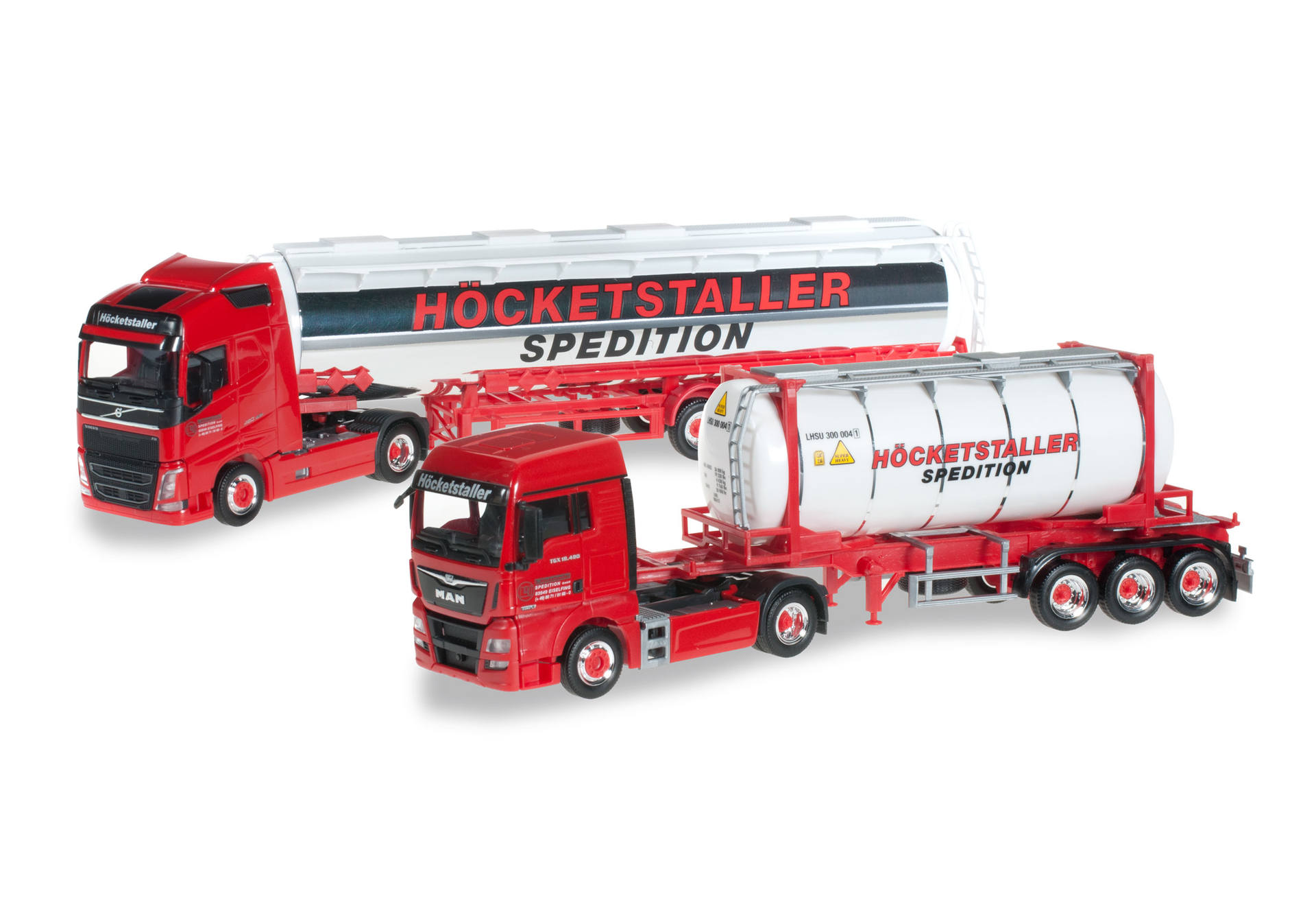 MAN TGX XLX Tankcontainer-Sattelzug / Volvo FH 13 Jumbotank-Sattelzug "Höcketstaller"