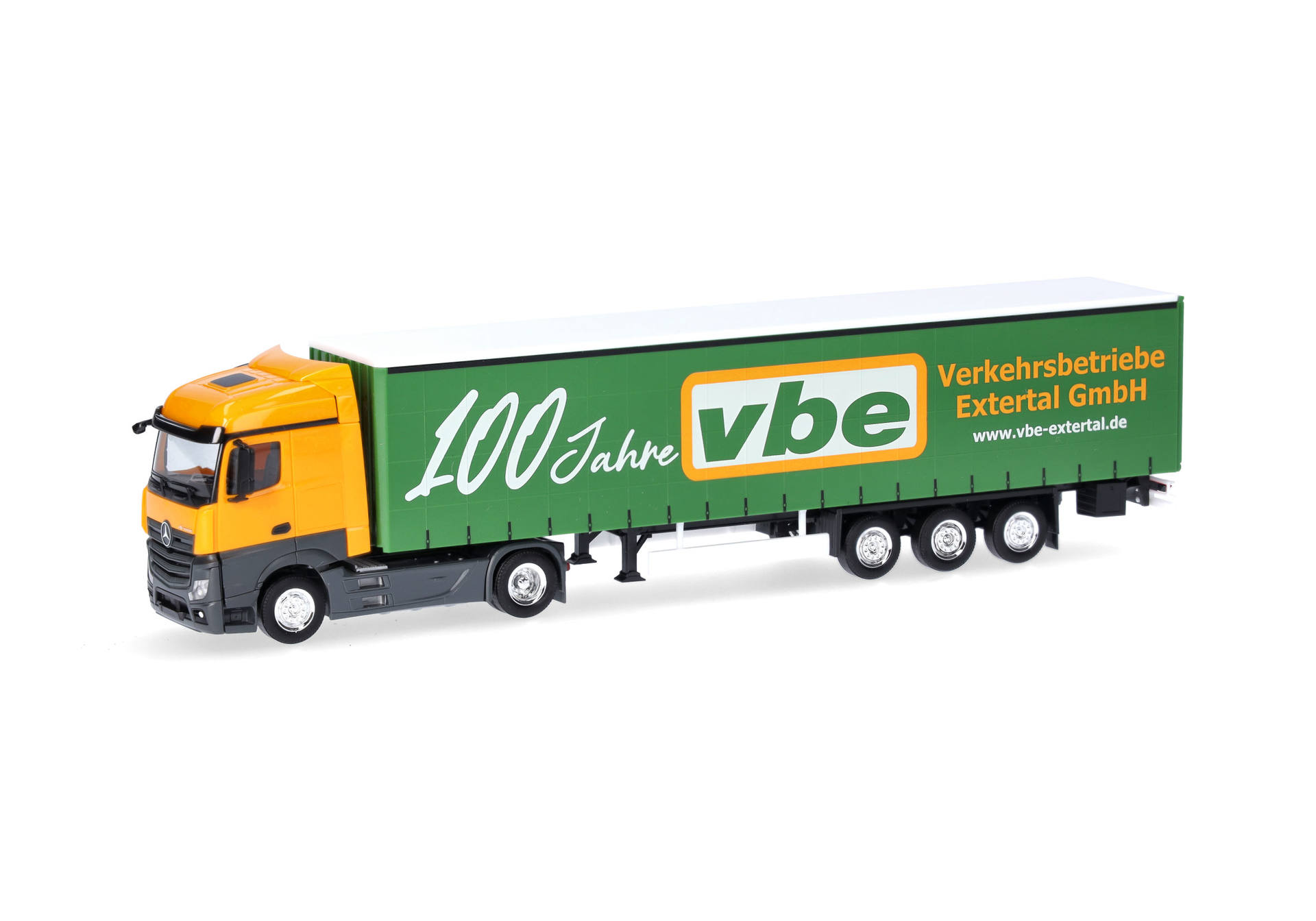 Mercedes-Benz Actros Streamspace curtain canvas semitrailer "100 Jahre Verkehrsbetriebe Extertal GmbH"