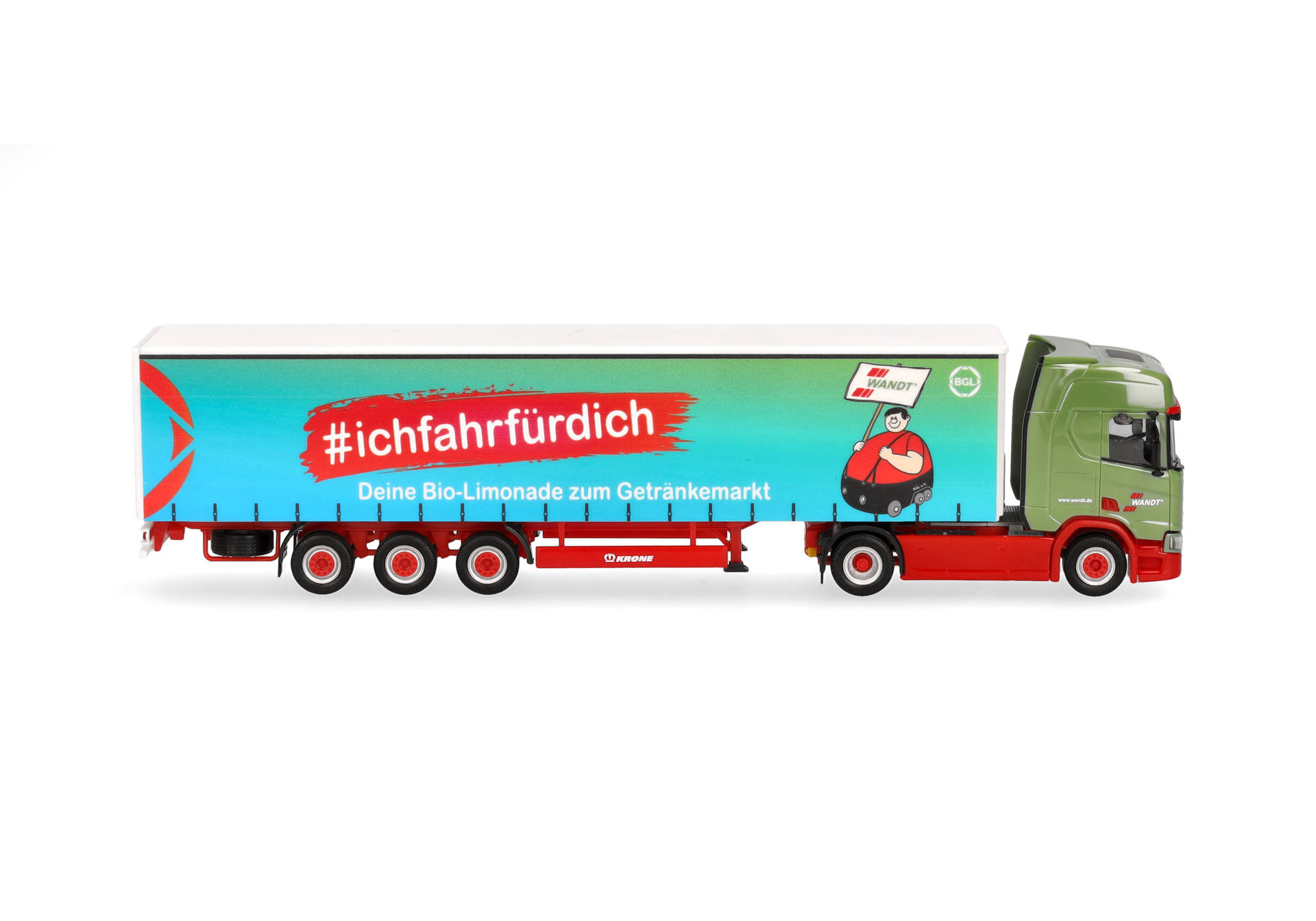 Scania CR 20 HD Gardinenplanen-Sattelzug "Wandt/BGL"