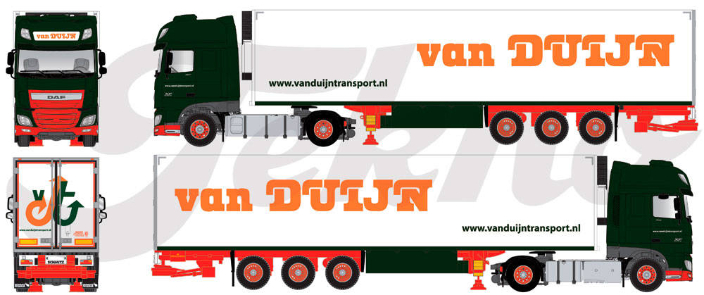 DAF XF Euro 6 SSC refrigerated semitrailer "Van Duijn"