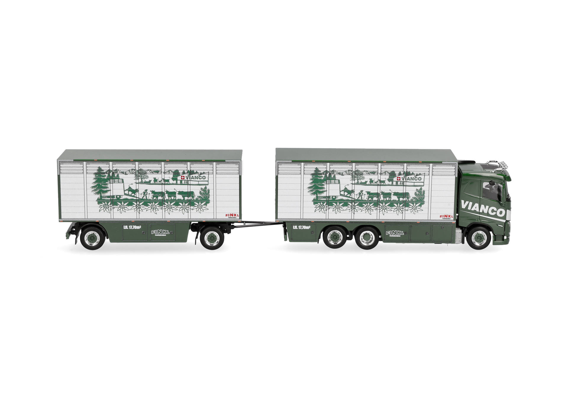 truck, trailer, model, green, diagonal-camouflage