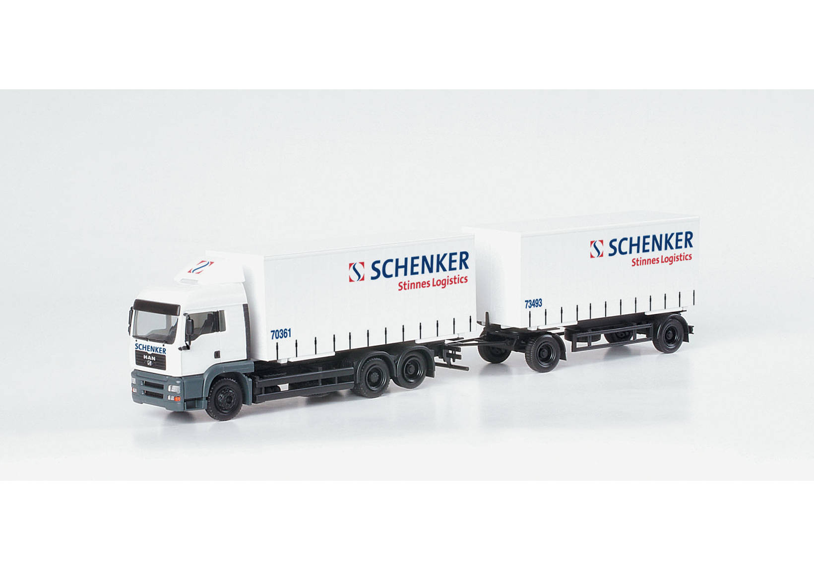 MAN TGA LX interchange curtain canvas trailer "Schenker"