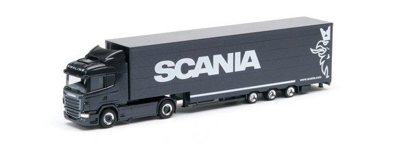 Scania R '09 HL Jumbogardinenplanen-Saddle train with Meusburger weirs 2A/3A special box