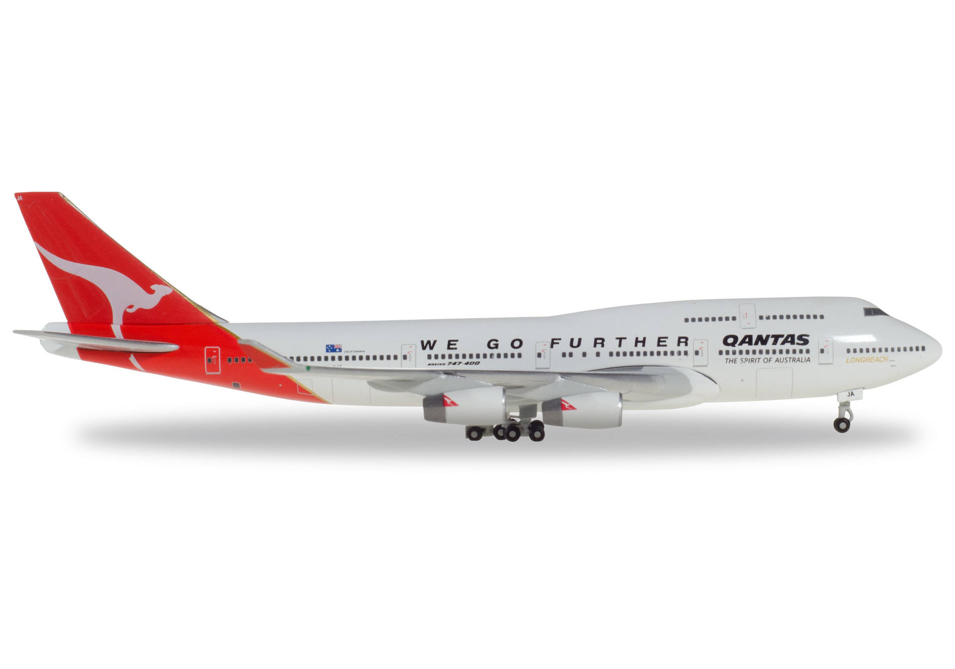 Qantas Boeing 747-400 "We Go Further" - 25 YEARS Herpa Wings Edition - VH-OJA "City of Canberra"