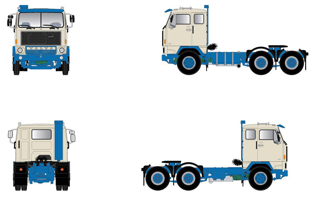 Volvo F 89 6x2 rigid tractor
