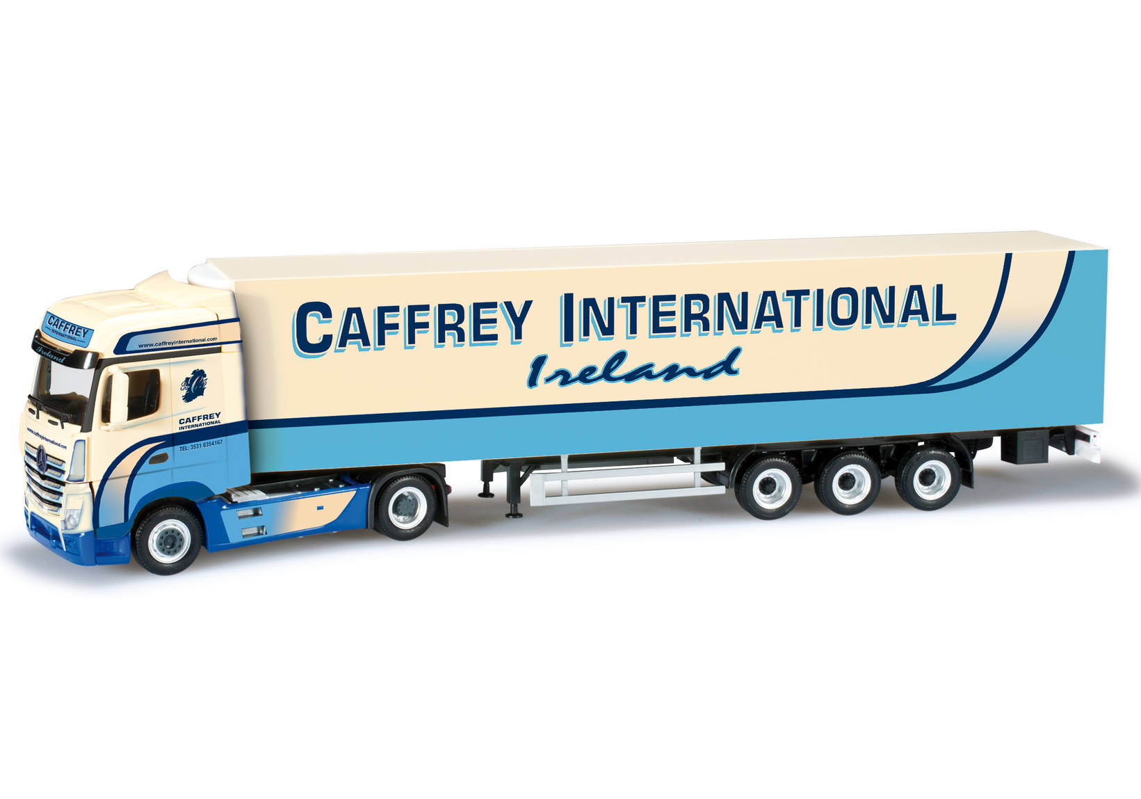 Mercedes-Benz Actros Bigspace refrigerated box semitrailer "Caffrey" (IRL)